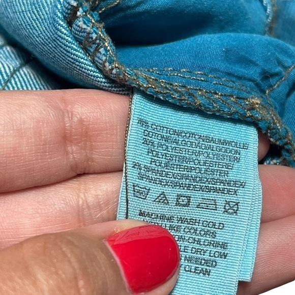 Free People Turquoise Straight Leg Jeans 28 - Picture 5 of 8